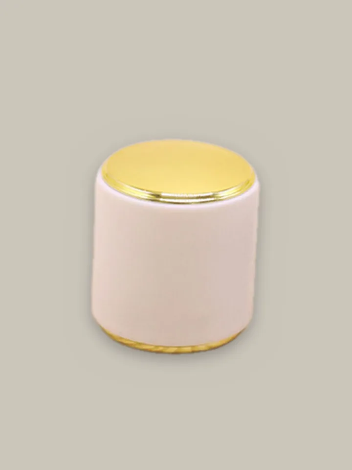 Designer cap, white & gold