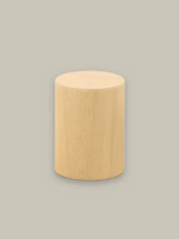 Wooden cylinder cap, natural wood