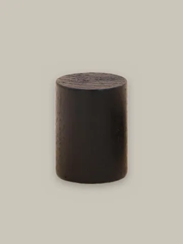 Wooden cylinder cap, black