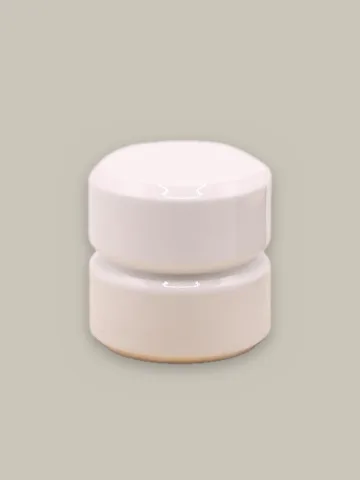Designer cap, glossy white, weighted