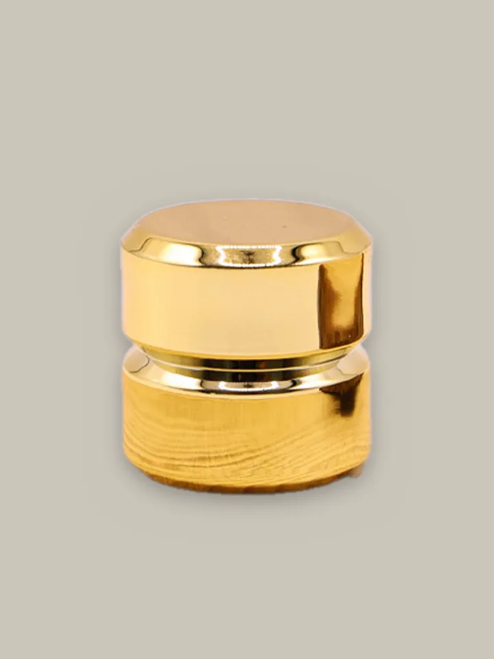 Designer cap, glossy gold, weighted