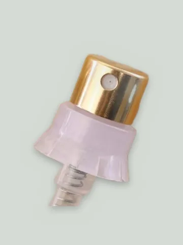 Crimp pump, gold metallised plastic