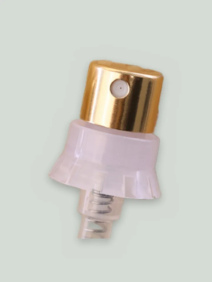 Crimp pump, gold metallised plastic