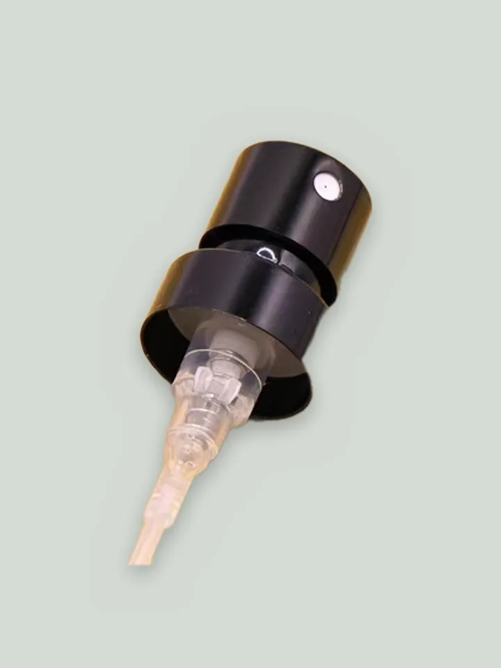 Crimp pump, black anodised aluminium (with collar)