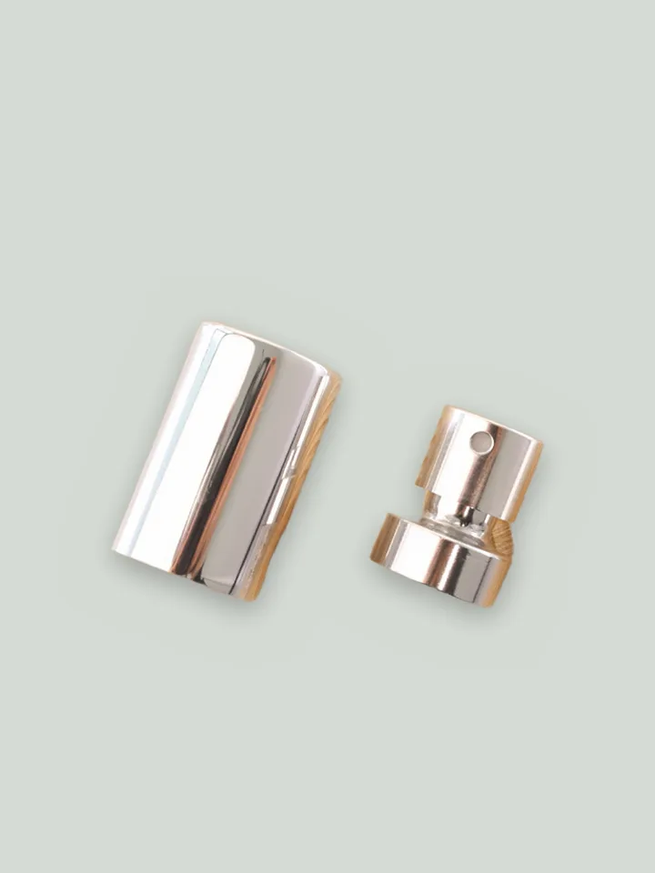 Crimp pump, silver anodised aluminium (3-piece set)