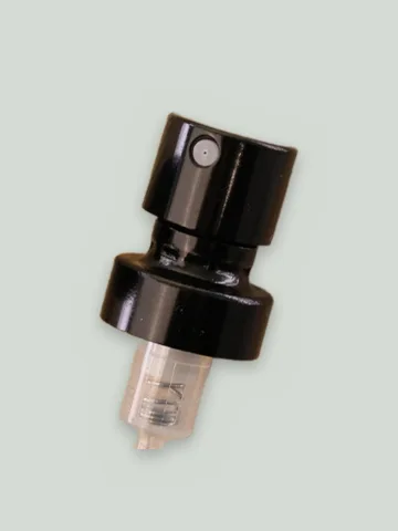 Crimp pump, black anodised aluminium (with collar, continuous mist)
