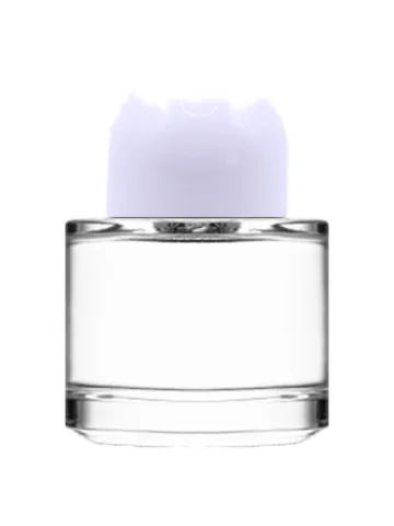 QB-0066 with Crimp pump, silver metallised plastic and Designer cap, white