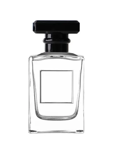 QB-0152 with Crimp pump, silver metallised plastic and Designer cap, glossy black