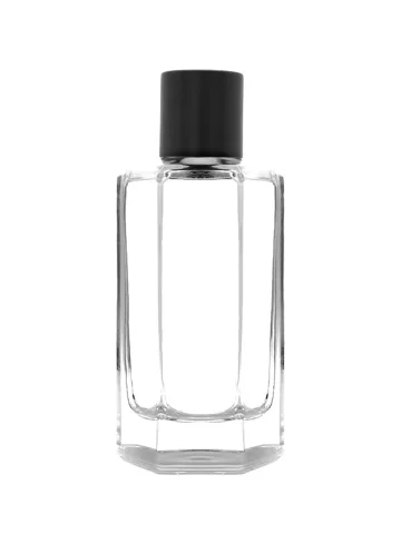 QB-0168 with Crimp pump, silver metallised plastic and Designer cap, matte black