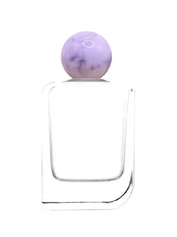 QB-0177 with Crimp pump, silver metallised plastic and Ball cap, purple
