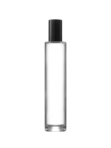 QB-0071 with Crimp pump, black metallised plastic and Metal overcap