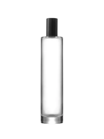 QB-0133 with Crimp pump, black metallised plastic and Metal overcap