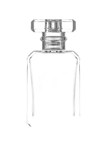 QB-0051 with Crimp pump, silver metallised plastic and Designer cap, clear